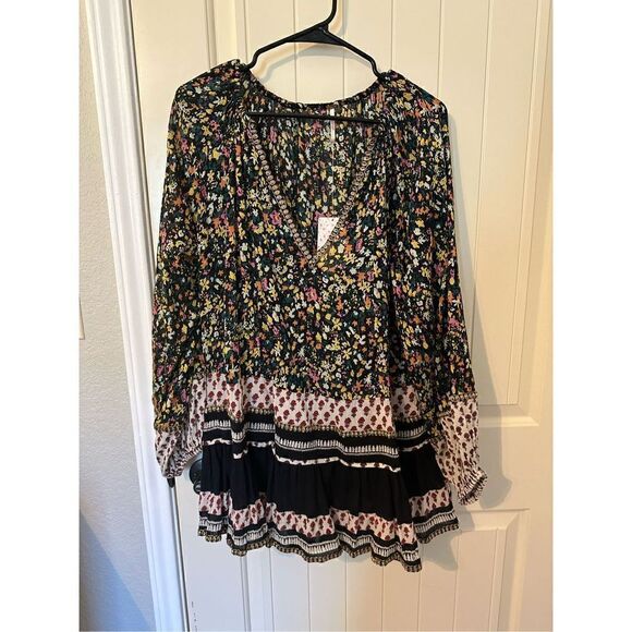 NWT Free People Gardenia Tunic Colorful Bohemian Top Size Small OB1064026 - Picture 4 of 9
